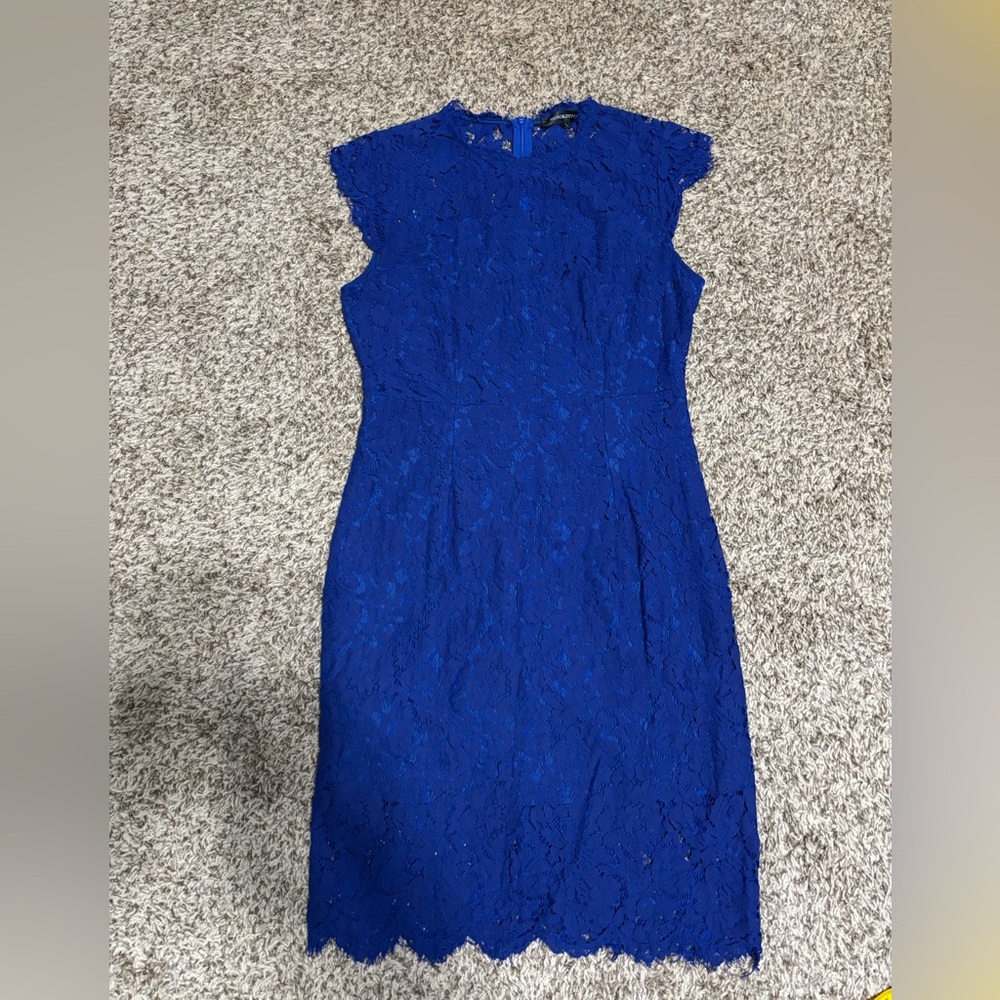 Elegant Blue Lace Dress